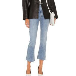 Annie Bing Lara Kick Flare Blue Jeans 25 Light Wash Classic Luxury Timless 27"